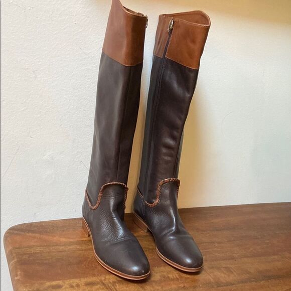 Jack Rogers Brown and Black Leather Riding Boots main image 8